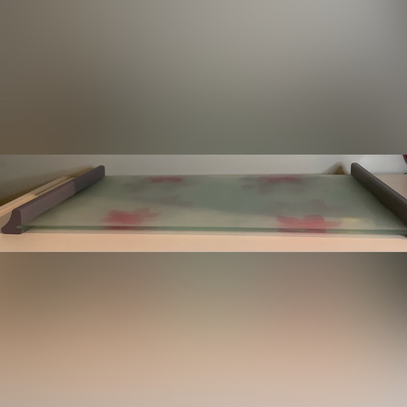 NEW vintage Quebec frosted glass charcuterie tray - Picture 6 of 9